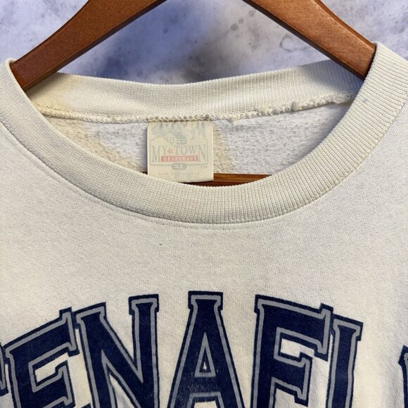 Vintage 90s Tenafly New Jersey Sweatshirt Adult XL White Crew Neck - Picture 3 of 16